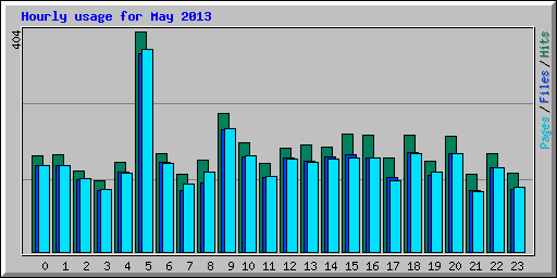 Hourly usage for May 2013