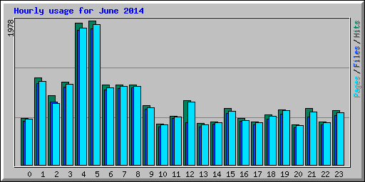 Hourly usage for June 2014