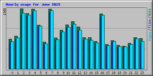 Hourly usage for June 2015