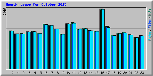 Hourly usage for October 2015