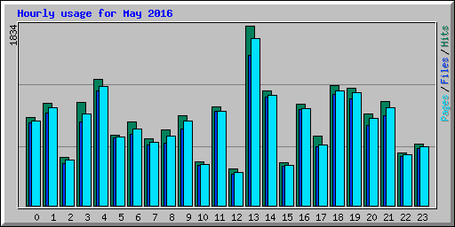 Hourly usage for May 2016